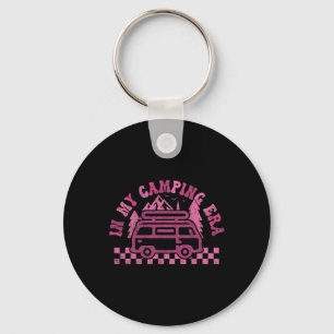 In My Camping Era Retro Camper Van Outdoor Adventu Key Ring