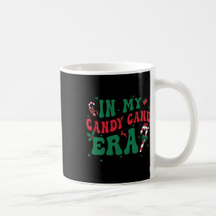 In My Candy Cane Era Groovy Christmas Holiday Xmas Coffee Mug