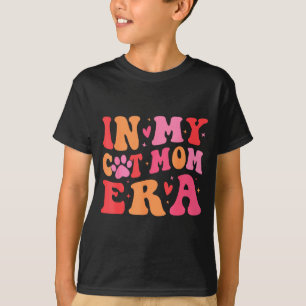 In my cat mom era groovy cats lover cute cat mom T-Shirt