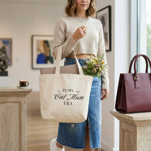 In My Cat Mum Era Simple Fun Lover Personalised Large Tote Bag
