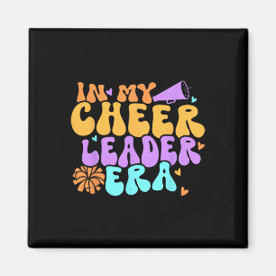 In My Cheer Girl Era Groovy Cheerleader Cheerleadi Magnet