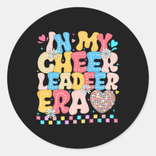 In My Cheer Leader Era Youth Cheerleader Cheerlead Classic Round Sticker