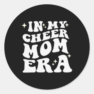 In My Cheer Mum Era Cheerleading Football Mum Game Classic Round Sticker
