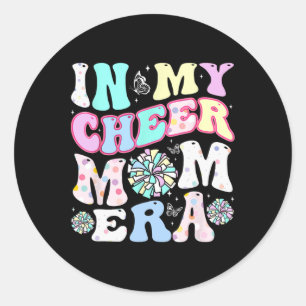 In My Cheer Mum Era Funny Cheerleading Mother's Da Classic Round Sticker