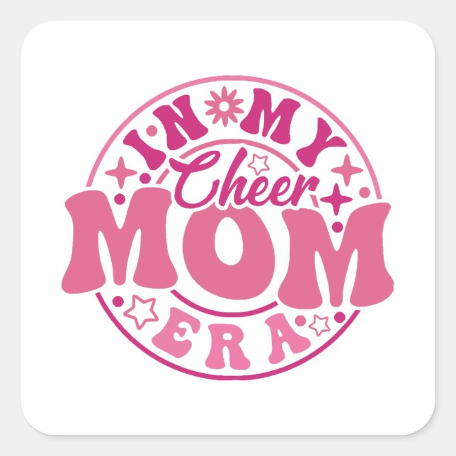 In my cheer mum era square sticker (Front)