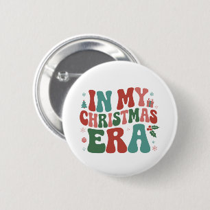 In My Christmas Era Cute Groovy Christmas Holiday  6 Cm Round Badge