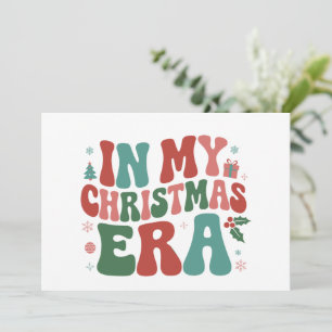 In My Christmas Era Cute Groovy Christmas Holiday Invitation