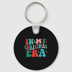 In My Christmas Era Cute Groovy Christmas Holiday  Key Ring