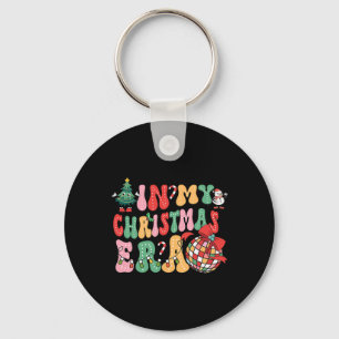 In My Christmas Era Cute Groovy Christmas Holiday  Key Ring