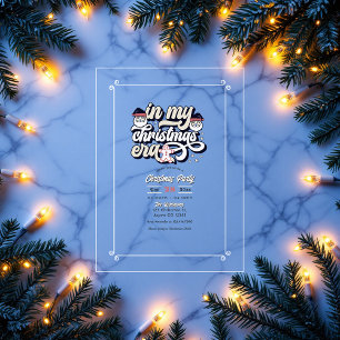 "In My Christmas Era" Retro Vibes Holiday Party Acrylic Invitations