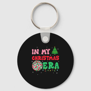 In My Christmas Era Winter Season Holiday Groovy X Key Ring