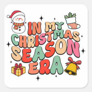 In My Christmas Season Era Square Sticker