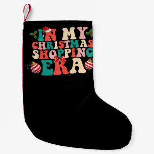 In My Christmas Shopping Era Groovy Holiday Small Christmas Stocking