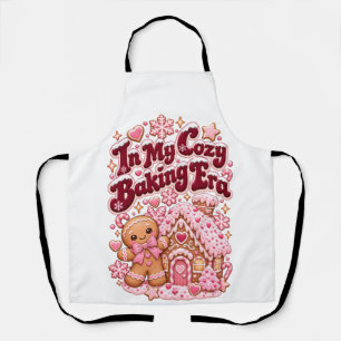 In My Cosy Baking Era Pink Christmas Gingerbread Apron