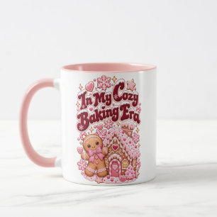 In My Cosy Baking Era Pink Christmas Gingerbread Mug