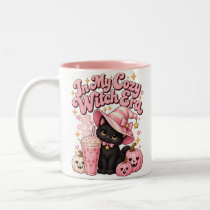 In My Cosy Witch Era Pink Halloween Two-Tone Coffee Mug