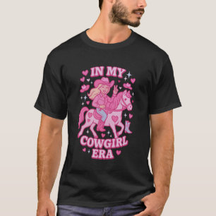 In My Cowgirl Era Kids Cute Pink Western Girl Hors T-Shirt
