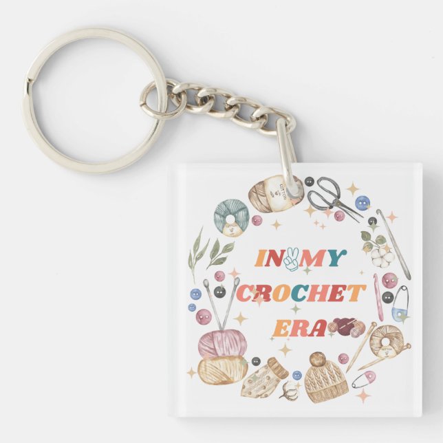 In My Crochet Era shirt ,Crafter Mum Gift, Crochet Key Ring (Front)