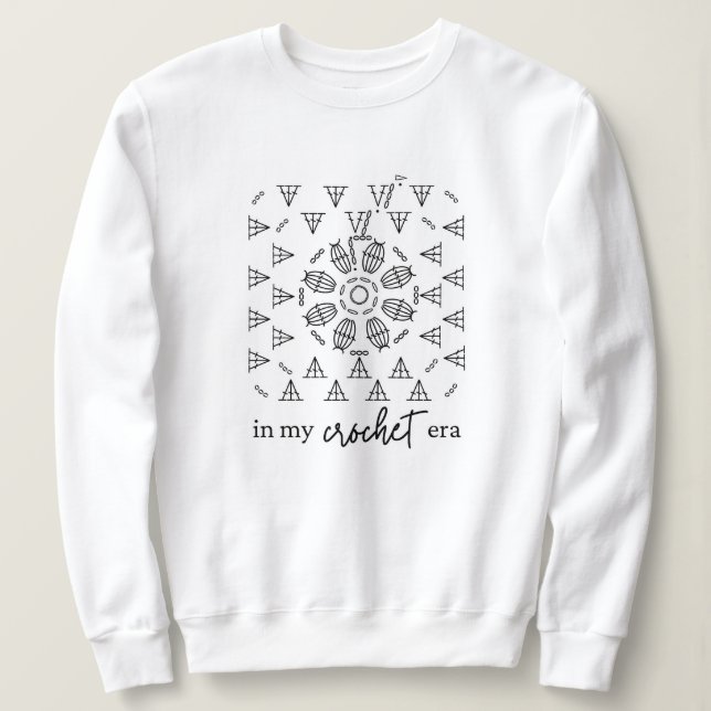 In My Crochet Era (White) Sweatshirt (Design Front)