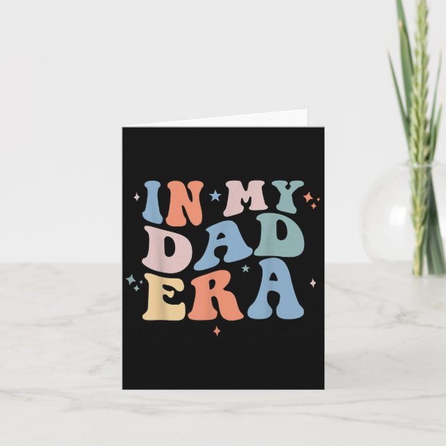 In My Dad Era Retro Groovy Father's Day  Thank You Card (Front)