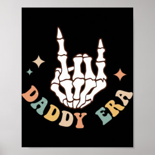 In My Daddy Era Lover Groovy Retro Papa Fathers Da Poster