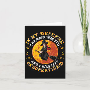 In My Defence Costume Halloween Matching Family  Card