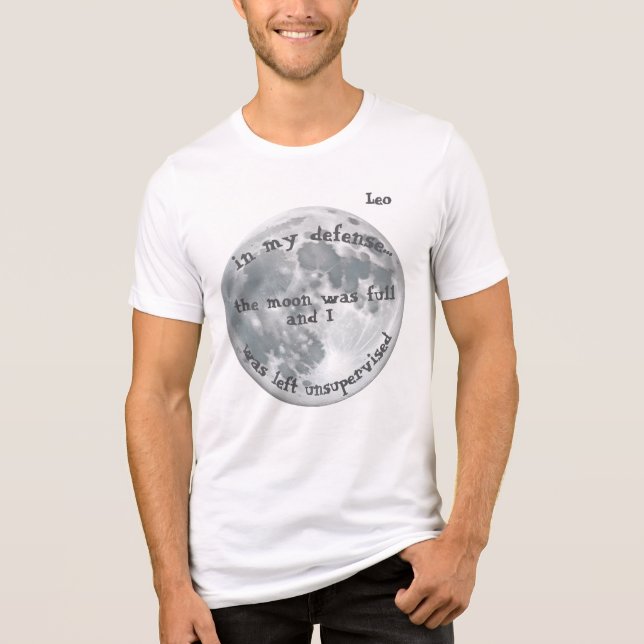 "In my defence..." Customisable Tri-Blend Shirt (Front)