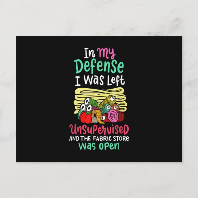In My Defence I Was Left Unsupervised Postcard (Front)