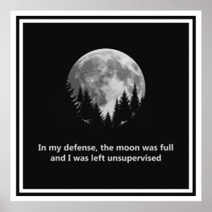 In my defence, the moon was full poster
