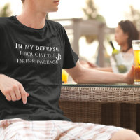 In My Defense Funny Drinking Package Cruise Trip