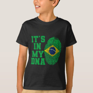 In My Dna Brazil Flag Shirt Cut Vintage Brazilian 