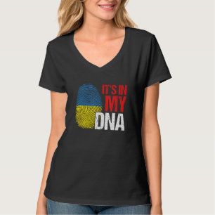 In My DNA Ukraine Flag Country Fingerprint Patriot T-Shirt