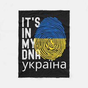 In My Dna Ukrainian Ukraine Independence Day Fleece Blanket