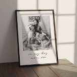 In My Dog Mum Era Pet Lovers Custom Keepsake Gift Poster<br><div class="desc">Celebrate the cherished bond between a pet parent and their fur baby with our "In My Dog Mum Era" Pet Lovers Custom Keepsake Gift Poster. This unique artwork features a personalised pet portrait memorialising the special connection between owner and fur baby, making it the perfect gift for any dog mum....</div>