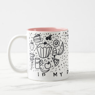 In My Doodle Era Fun Creative For Her Drawing  Two-Tone Coffee Mug