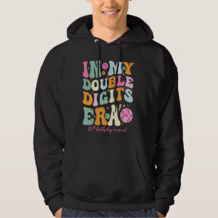 In My Double Digits Era Retro 10 Year Old Birthday Hoodie