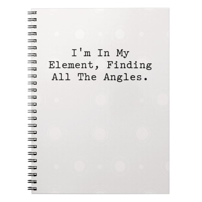 In My Element Finding All Angles Math Whiz Design Notebook (Front)