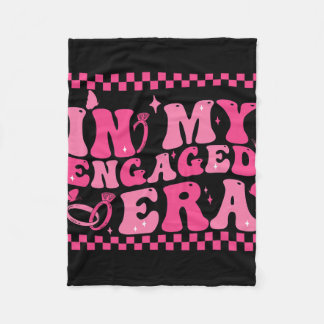 In My Engaged Era Groovy Bride Bachelorette Party  Fleece Blanket