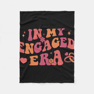 In My Engaged Era Retro Bride Bachelorette Party B Fleece Blanket