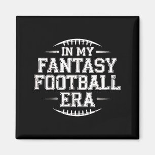 In My Fantasy Football Era Retro Groovy Who Love F Magnet
