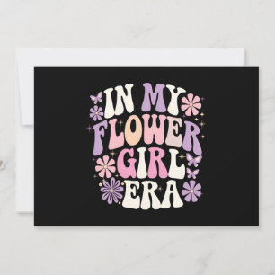 In My Flower Girl Era Retro Groovy Flower Invitation