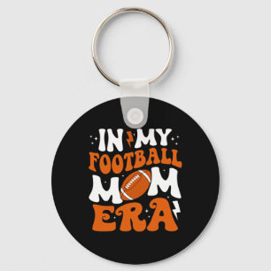In My Football Mum Era Cute Groovy Football  Key Ring