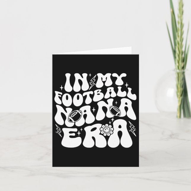 In My Football Nana Era Funny Proud Football Nana  Card (Front)
