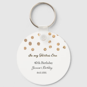 In my Forties era golden dots happy birthday  Key Ring