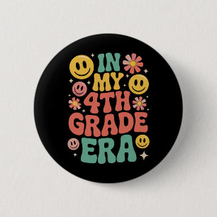 In My Fourth Grade Era Retro 4th Grade Back School 6 Cm Round Badge