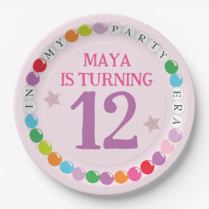 In My Friendship Bracelet Era Birthday Party Paper Plate