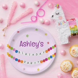 In My Friendship Bracelet Era Birthday Party Paper Plate