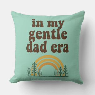 In My Gentle Dad Era Retro Groovy Rainbow Cushion
