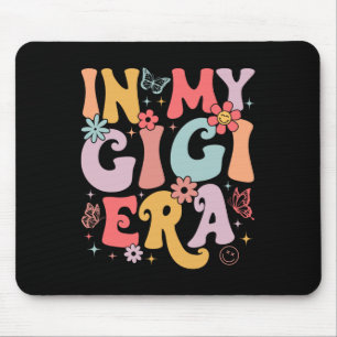 In My Gigi Era Groovy Retro Mothers Day Butterfly  Mouse Pad