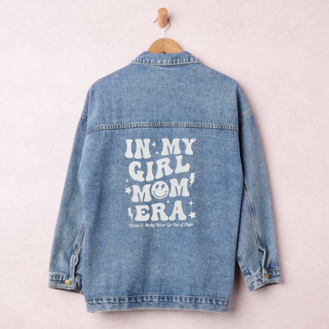 In My Girl Mum Era Custom Names Denim Jacket (Hangar)